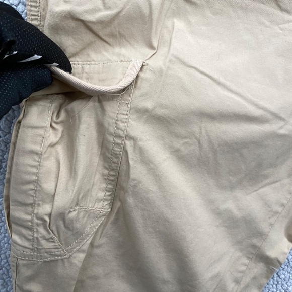 Bum Equipment Shorts Womens Plus 20 Cargo Capris Front Button Zip Closure Tan - Picture 11 of 11